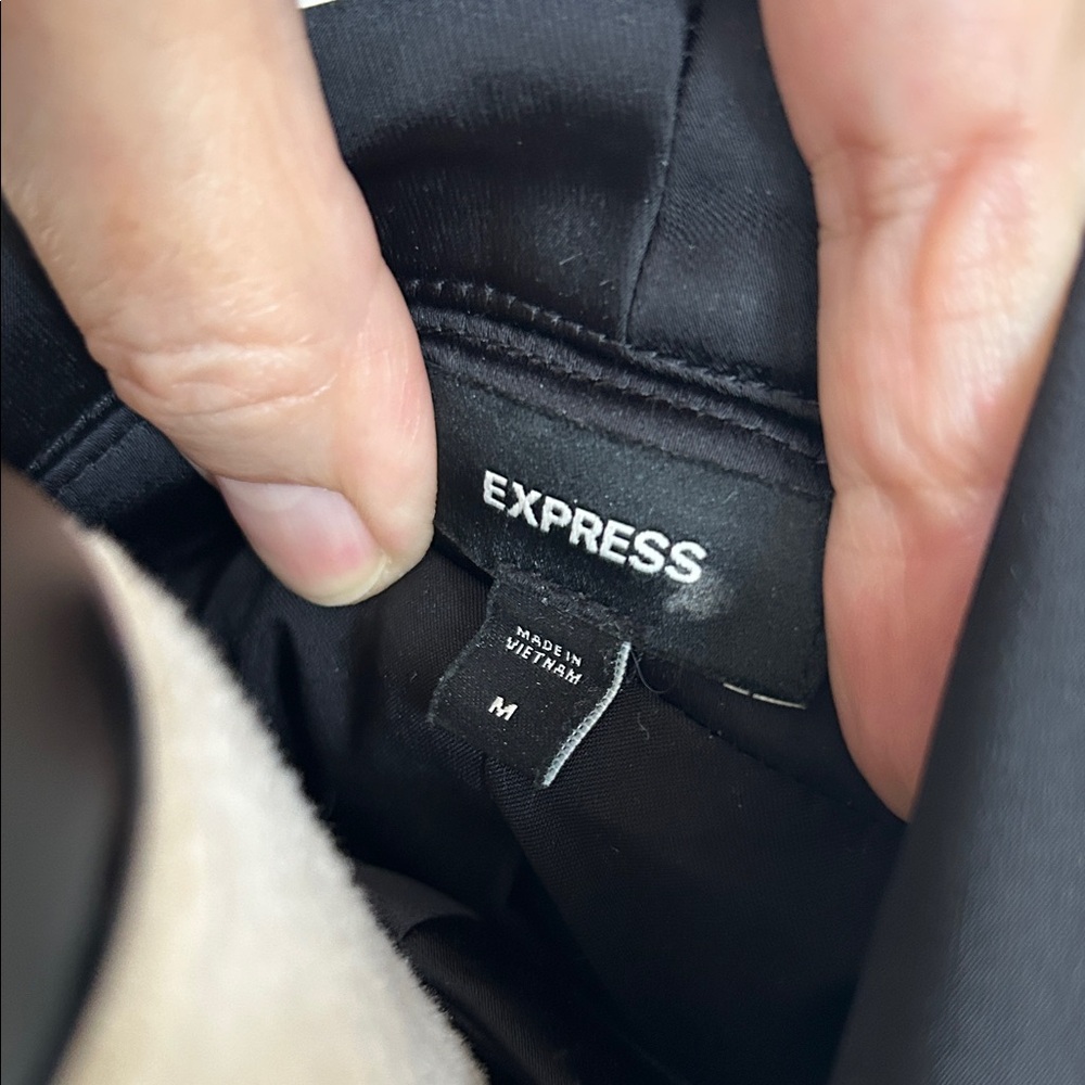 Express Black Velvet Blazer with Matching Vest - Picture 9 of 12